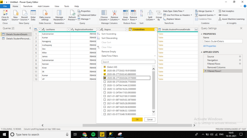 Preparing Data For Power BI Report and Dashboard